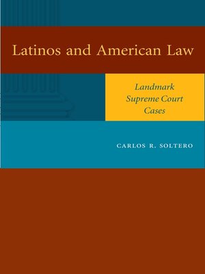cover image of Latinos and American Law